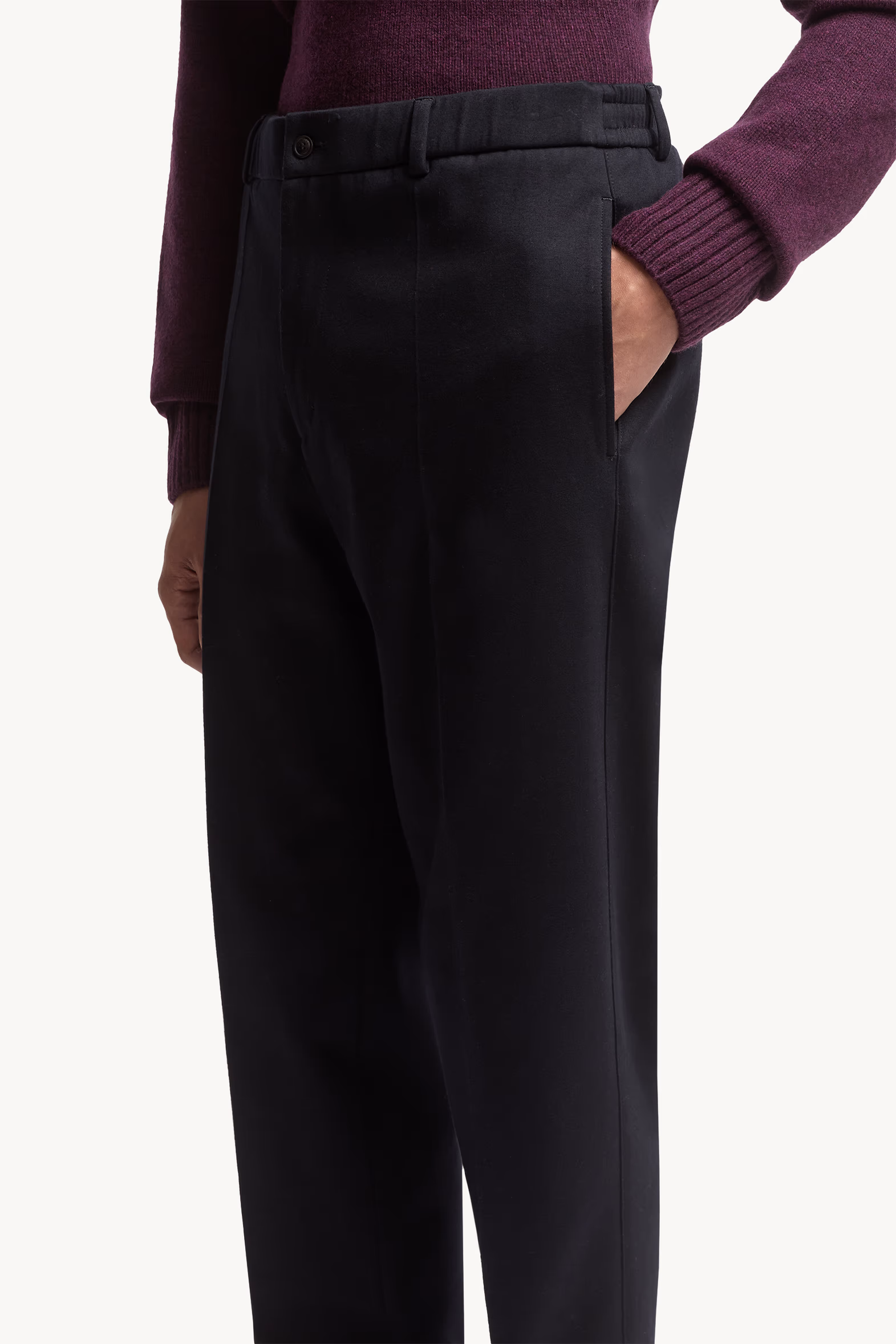 Pantalones de sastrería de mezcla de algodón Hombre Azul Moncler 4